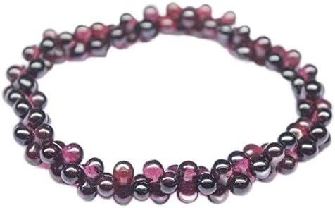 1 Strand rhodolite Garnet Tear Drop Smooth 7'' Long Strand Gemstone Beads, Jewelry Supplies for Jewelry Making, Bulk Beads, for Meditation Jewellery for Reiki Healing Mystic Gemstone Size 8mm