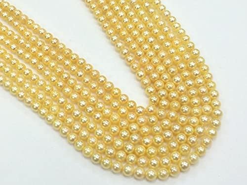 1 Strand Natural Natural Pearls, Original South Sea Pearls Non Treated Smooth Round Balls, 7-8mm 6