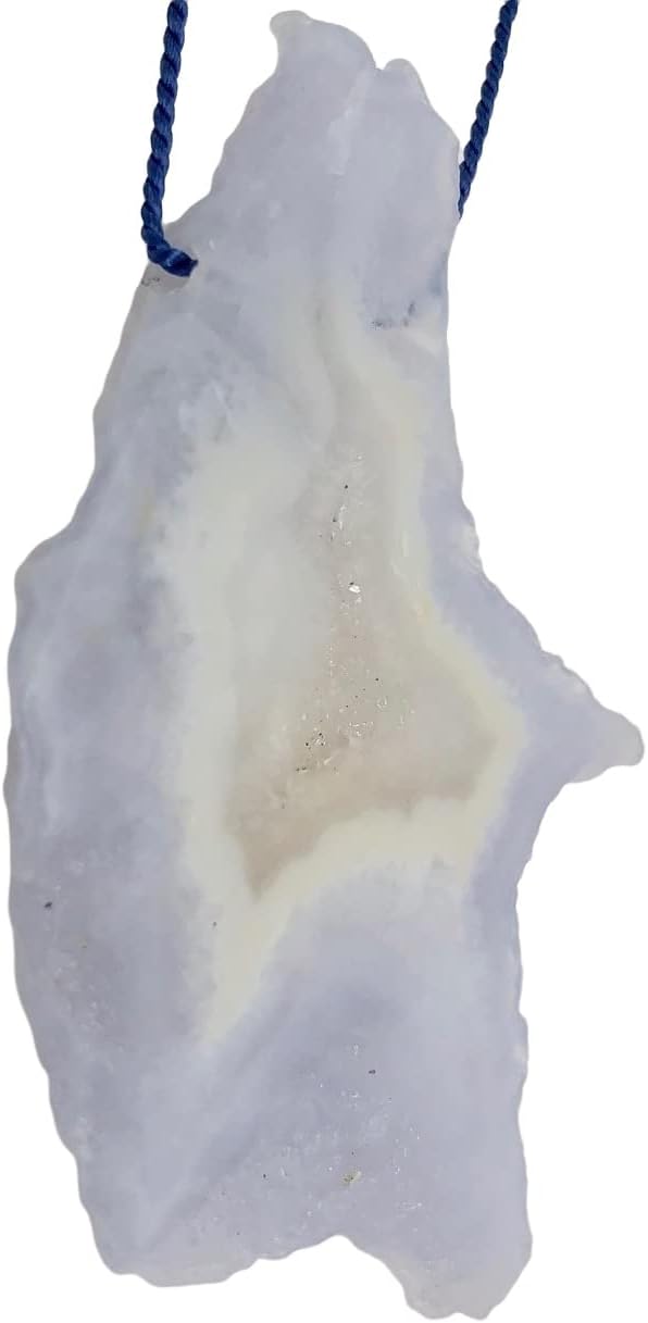 90cts Blue Chalcedony Pendant Bead Druzy Dream 9852L for Jewelry Making