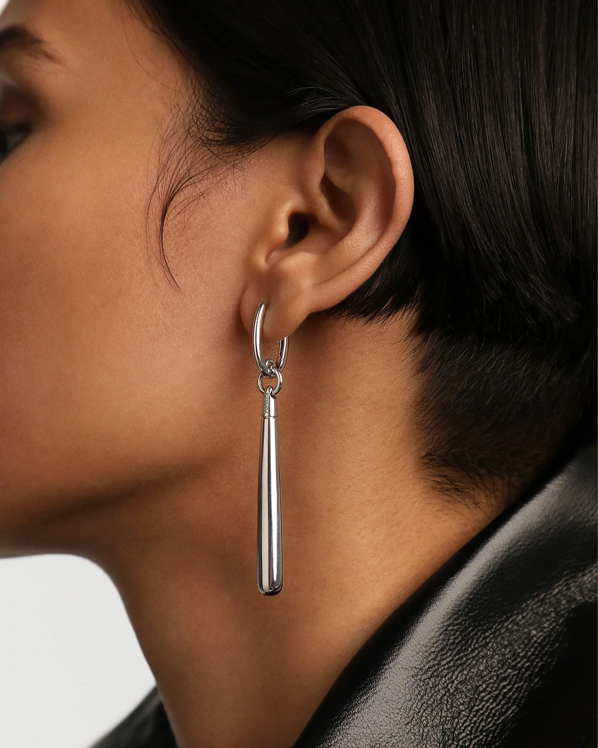 Supreme Jupiter Silver Single Hoop