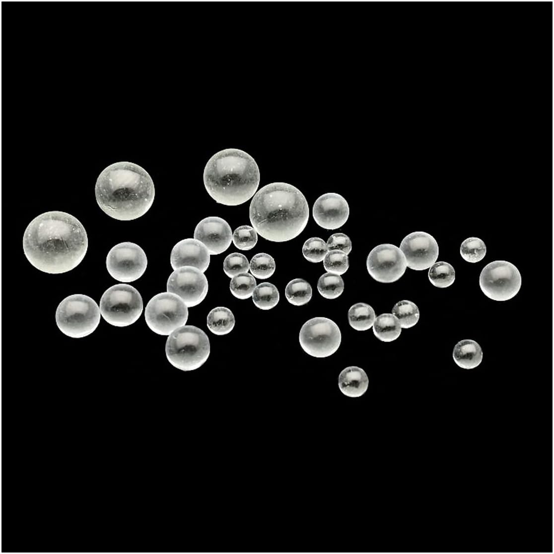 ECYC 1000 Pcs Solid Round Clear Glass Beads, Laboratory Glass Beads Glass Boiling Stone Beads,11mm