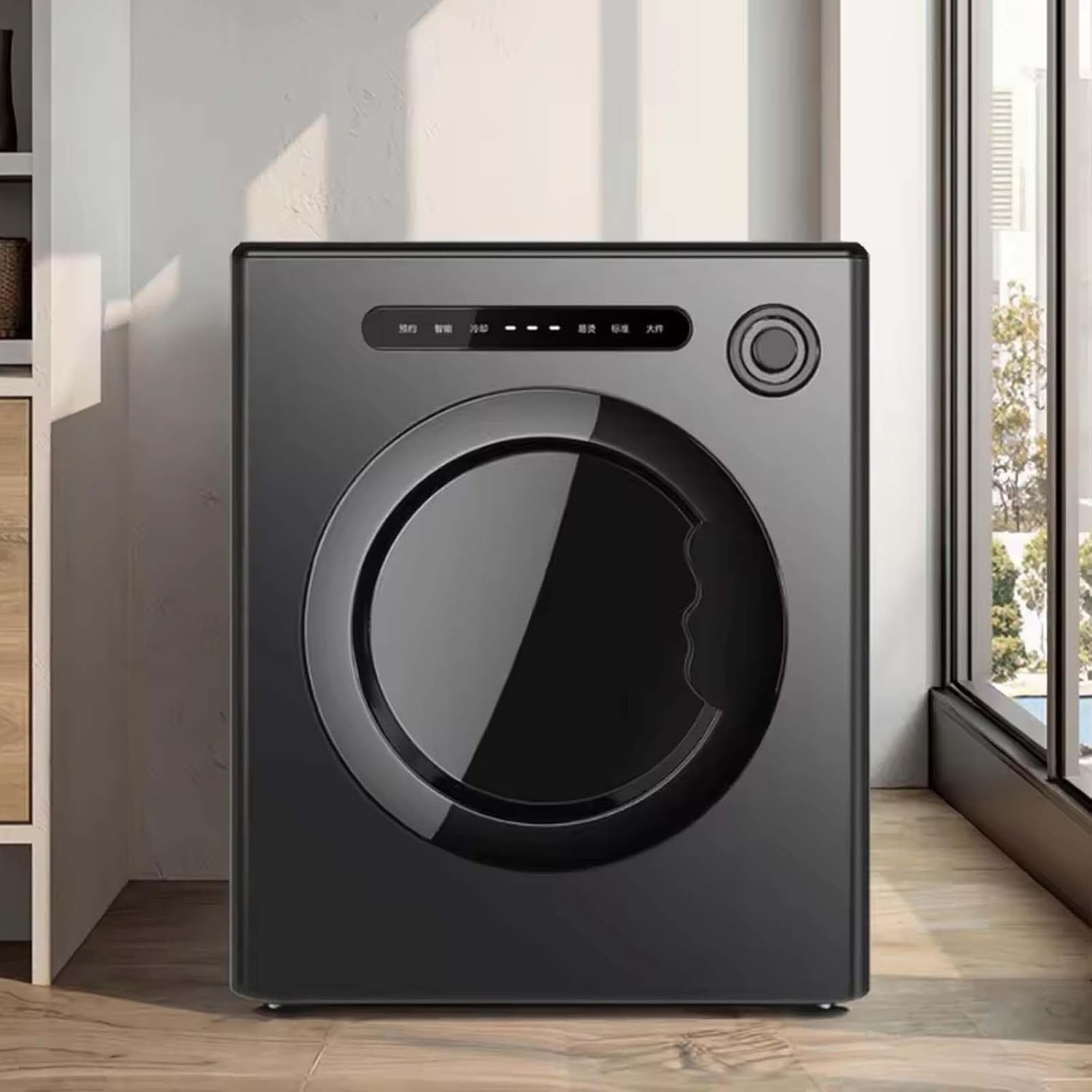 Electric Tumble Dryer, Vented Tumble Dryer, Capacity 4 Kg,Rotary Drying,Custom Time,Low Noise Run,2 Hour Hot Air Dryer Black