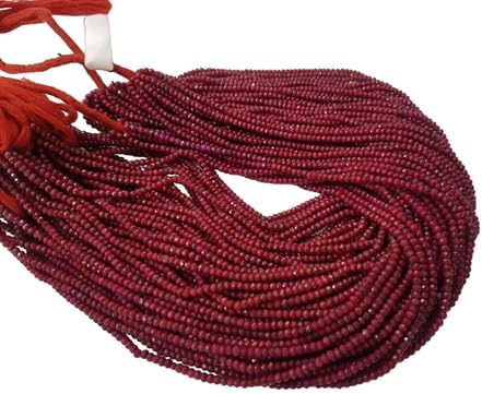 Ruby Corundum Laser Faceted rondelles Gemstone for Jewelry 2.6-2.8mm 10 Strand CHIK-STRD-86586