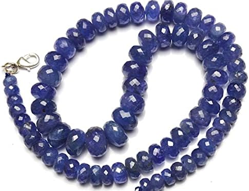BEADS GEMSTONE 1 Strand Natural Tanzanite Gemstone Big 6 to 11MM Faceted Rondelle Beads 17 Inch Code-HIGH-5190
