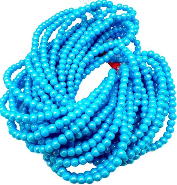 16 Inch Aqua Chalcedony Quartz Approx Beads Size 4mm Shape Round Cut Smooth Making, Beading & Craft Supplies lot of 10 Strands CHIK-STRD-95767