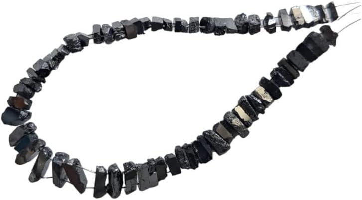 4-7mm Black Diamond Sticks Polished Natural Rough Diamond Stick Beads Double Drill Raw Black Diamond Sticks (15Pcs To 30Pcs Option) - PPD764, 4-7 MM Approx.