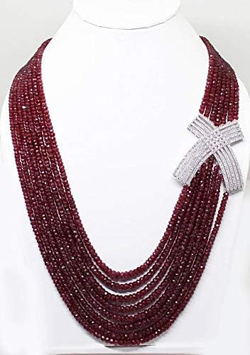 ruby necklace with sarafa necklace rondelle faceted 15'-18.5'strand gemstone beads, jewelry supplies for jewelry making, bulk beads, for meditation jewellery gemstone 2mm