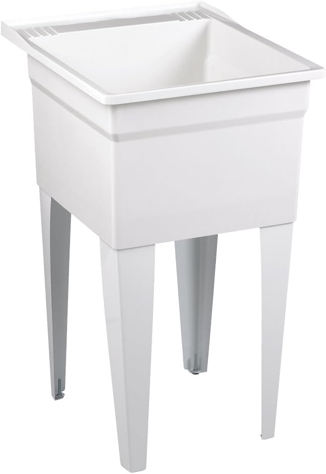 American Standard FL7100 Fiat Showers Molded Stone Appliance Depth Laundry Tub, White