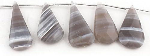 13 inch natural beads strand of 32x14-42x18m faceted drop boulder opal gemstone briolletes beads for DIY jewelry - necklace, bracelet, earring, ring.