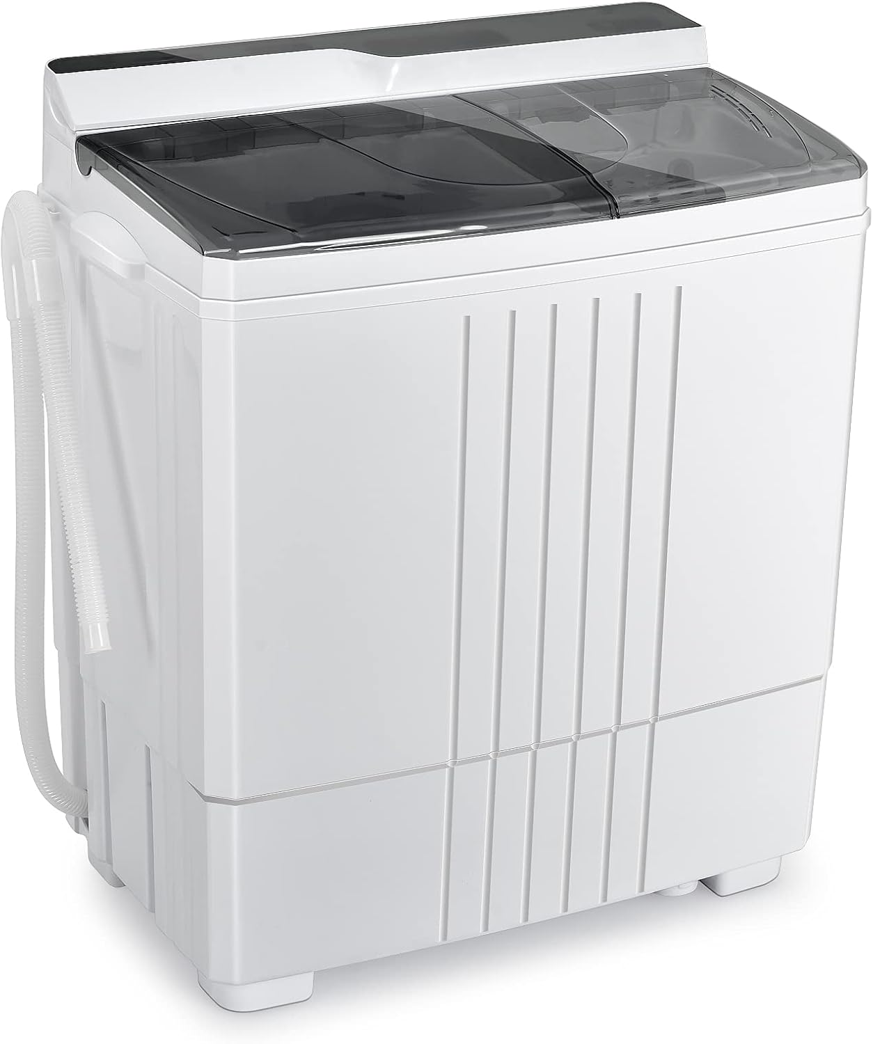 Giantex Portable Washing Machine, 21lbs Capacity, 14.4lbs Washer and 6.6Llbs Spinner, Compact for Apartment RV, White & Gray, GT-GE-10390US-GR-FP