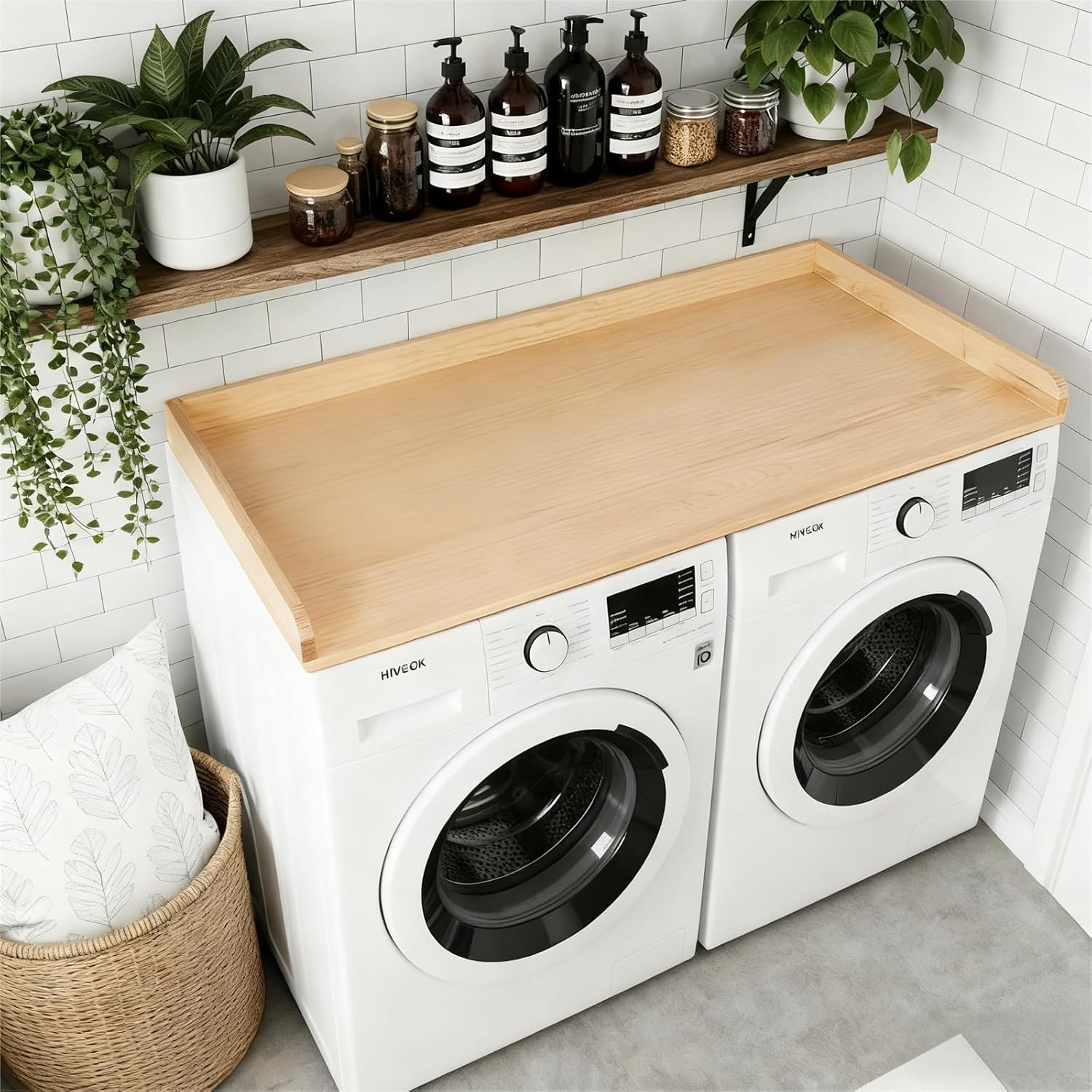 Laundry Room Washer and Dryer Countertop for Organization, 27.5