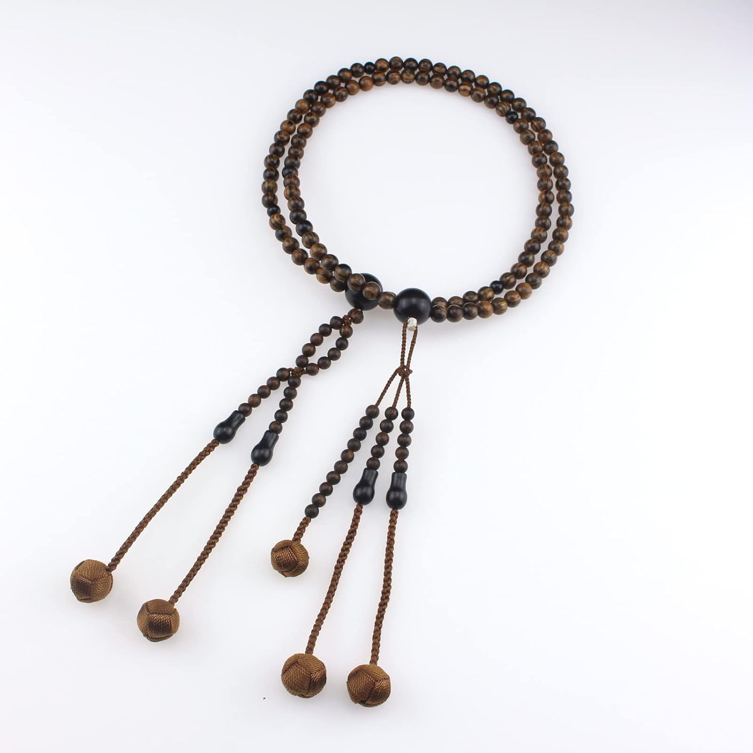 Dark Brown Wood Beads Japanese Soka Gakkai SGI Juzu Nichiren Buddhism Prayer Beads