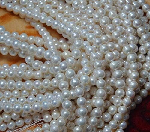 Stone AAA+ 8-9MM Natural White Genuine akoya Freshwater Pearl Round Loose Beads 15''