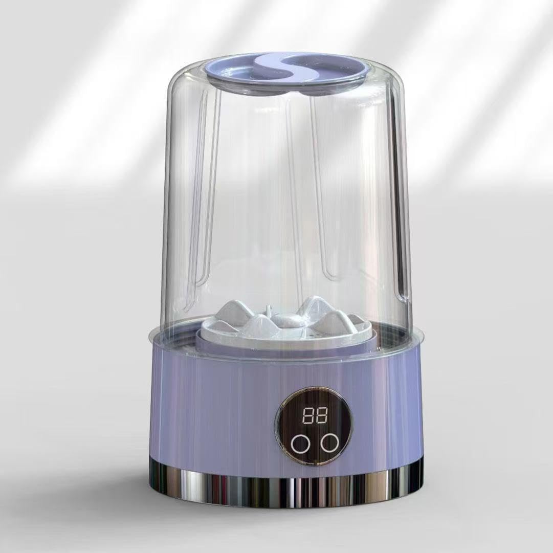 Underwear Washer, 2025 Upgraded Mini Washing Machine, Portable Rechargeable Cordless Mini Washing Machine Laundry Cup for Bra, Underwear, Socks, Baby Clothes and Camping RV Travel (Purple)