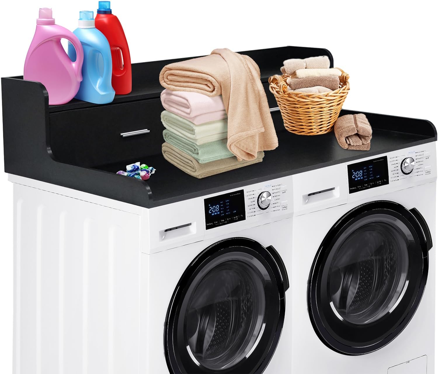 Garvee Washer Dryer Countertop with 2 Drawers, 54