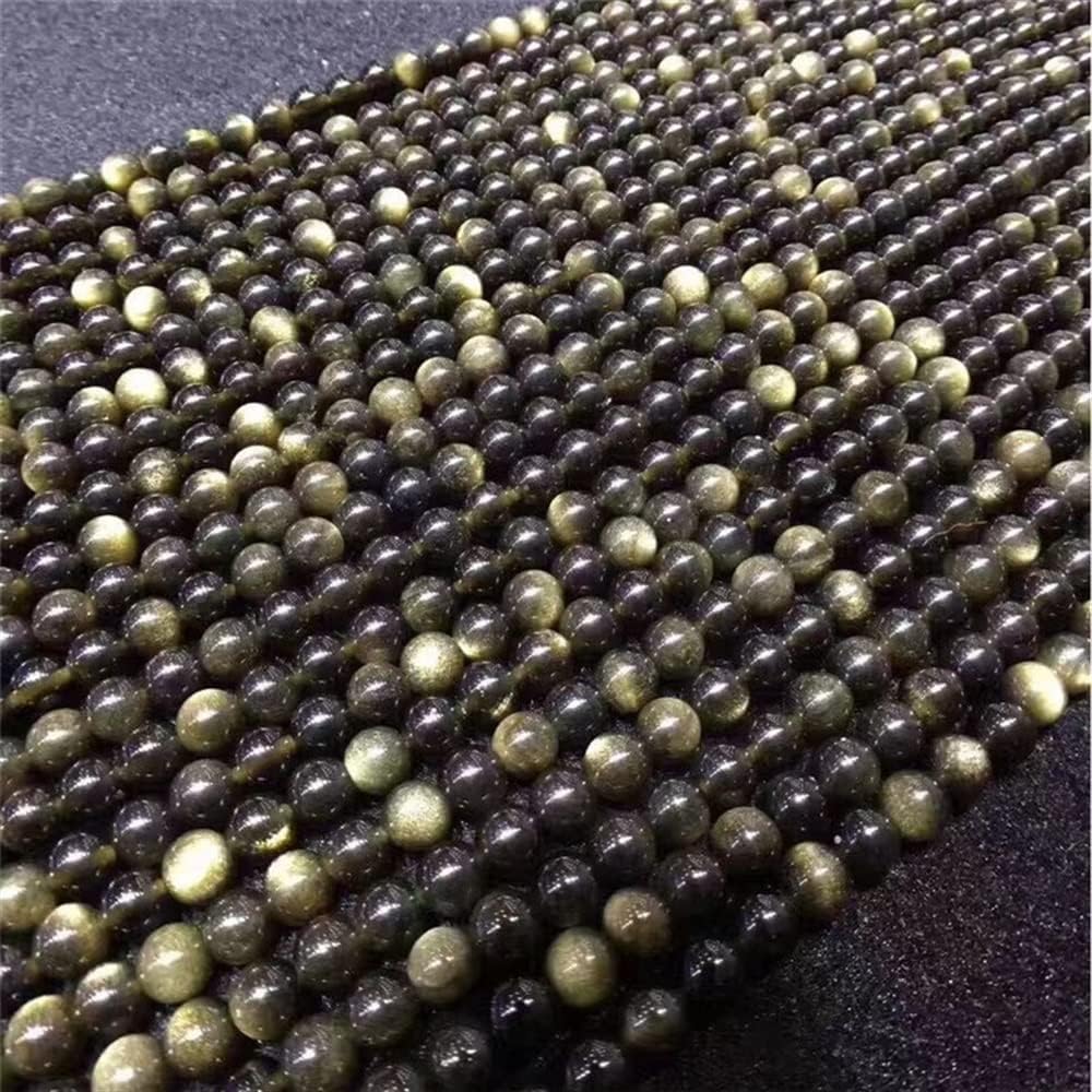 Natural Gold Obsidian Loose Beads DIY Jewelry Accessories 7A Double-Eye Gold Yaoshi semi-Finished Product 1 semi-Finished Beads (Size : 20MM)