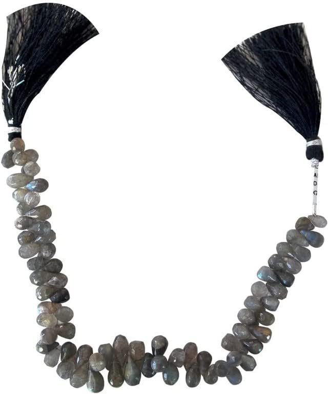 Labradorite Jewelry Gemstone Necklace Beads - Teardrop Handmade Natural Labradorite is Perfect for DIY Jewelry Making Earrings CHIK-STNRD-24351