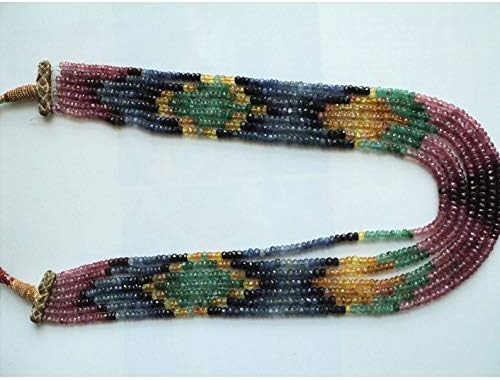 Sapphire - Beautiful Multi Sapphire Faceted Rondelles - 3mm to 5mm - 7 Lines - 15 Inch to 18 Inch Strands