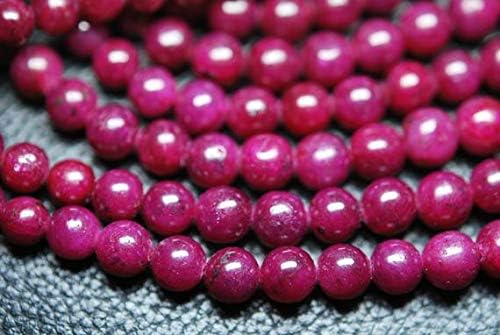 8 Inch Full Strand, AAA Quality, Natural Dyed Ruby Smooth Round Balls Beads,6-8mm Code-HIGH-56563