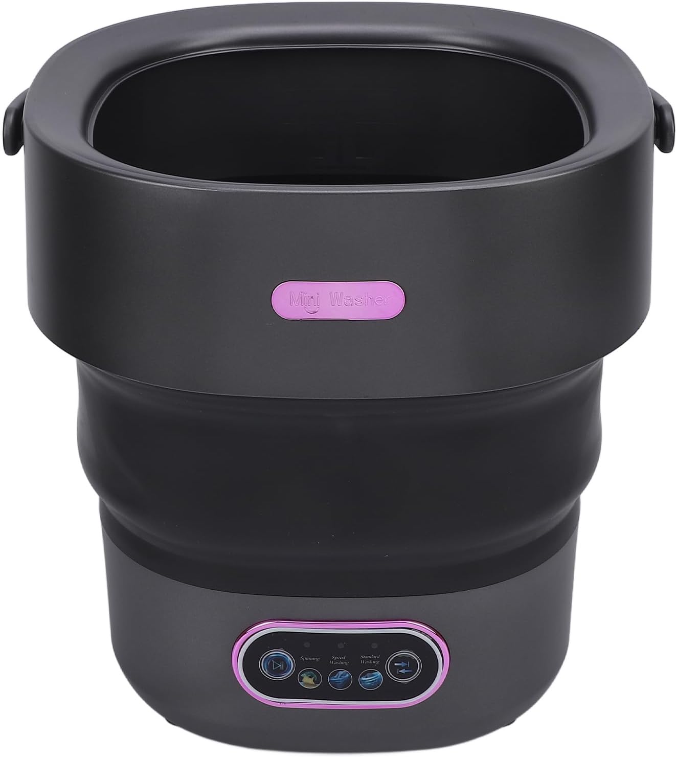 13L Portable Folding Washer with Automatic Wash Function, Large Capacity, Hand Like Washing, Foldable Design, Drain Hose, for Apartment, Dormitory, Hotel (US Plug)