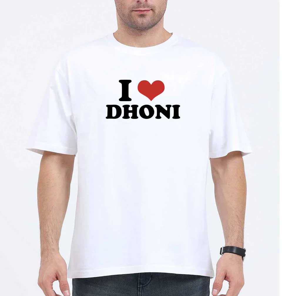 I LOVE DHONI Oversized T-Shirt for Men