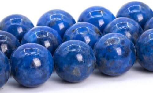 Full Strand 10MM Genuine Natural Denim Blue Lapis Lazuli Beads Grade AA Round Loose Beads Fast Free Supply