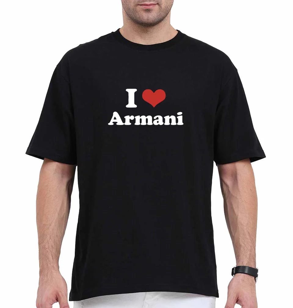 I Love Armani Oversized T-Shirt for Men