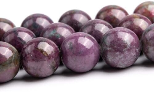 Full Strand 10MM Genuine Natural Purple Red Ruby Kyanite Beads Grade AA Round Loose Beads Fast Free Supply
