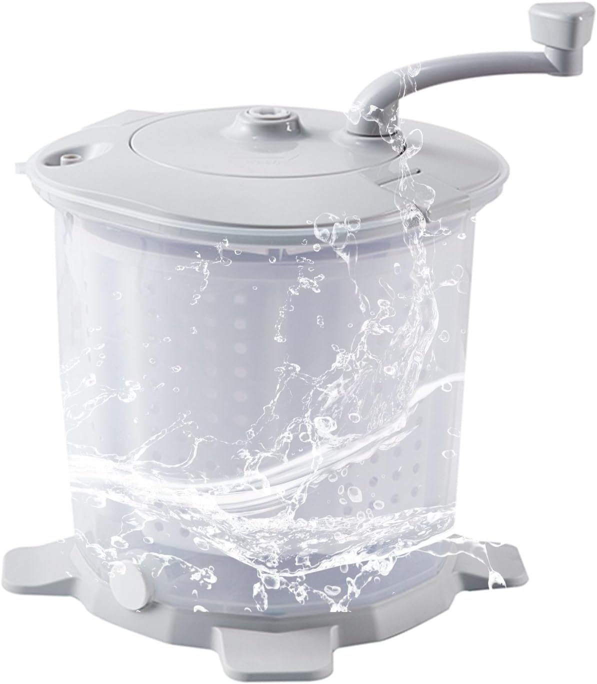 Manual Portable Turbo Washing Machine Outdoor Camping Small Washer Built-in Drain Lightweight and Easy to Bring 0.66 Gal