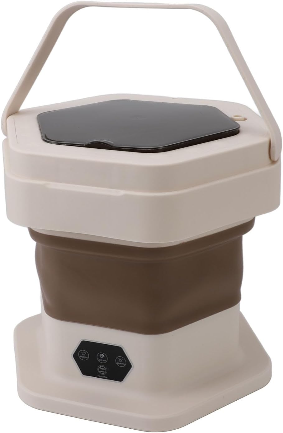 Portable Mini Foldable Washer Combo Ultra for Baby Clothes Underwear Pants Travel (Khaki)