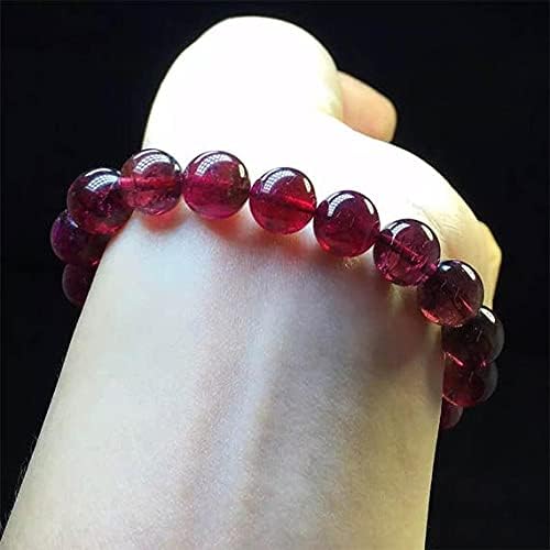 Beads Gemstone 1 Strands Natural Red Pink Tourmaline Stretch Bracelet Round Beads 10mm 04423 Code-HIGH-23314