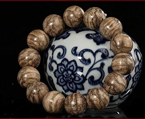 GLW Genuine Tarakan Agarwood Aloewood 15.7mm Japa MALA Meditation Prayer Beads #3989