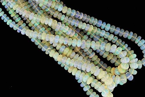 Yellow Ethiopian Opal 5mm - 8mm Faceted Rondelles 16