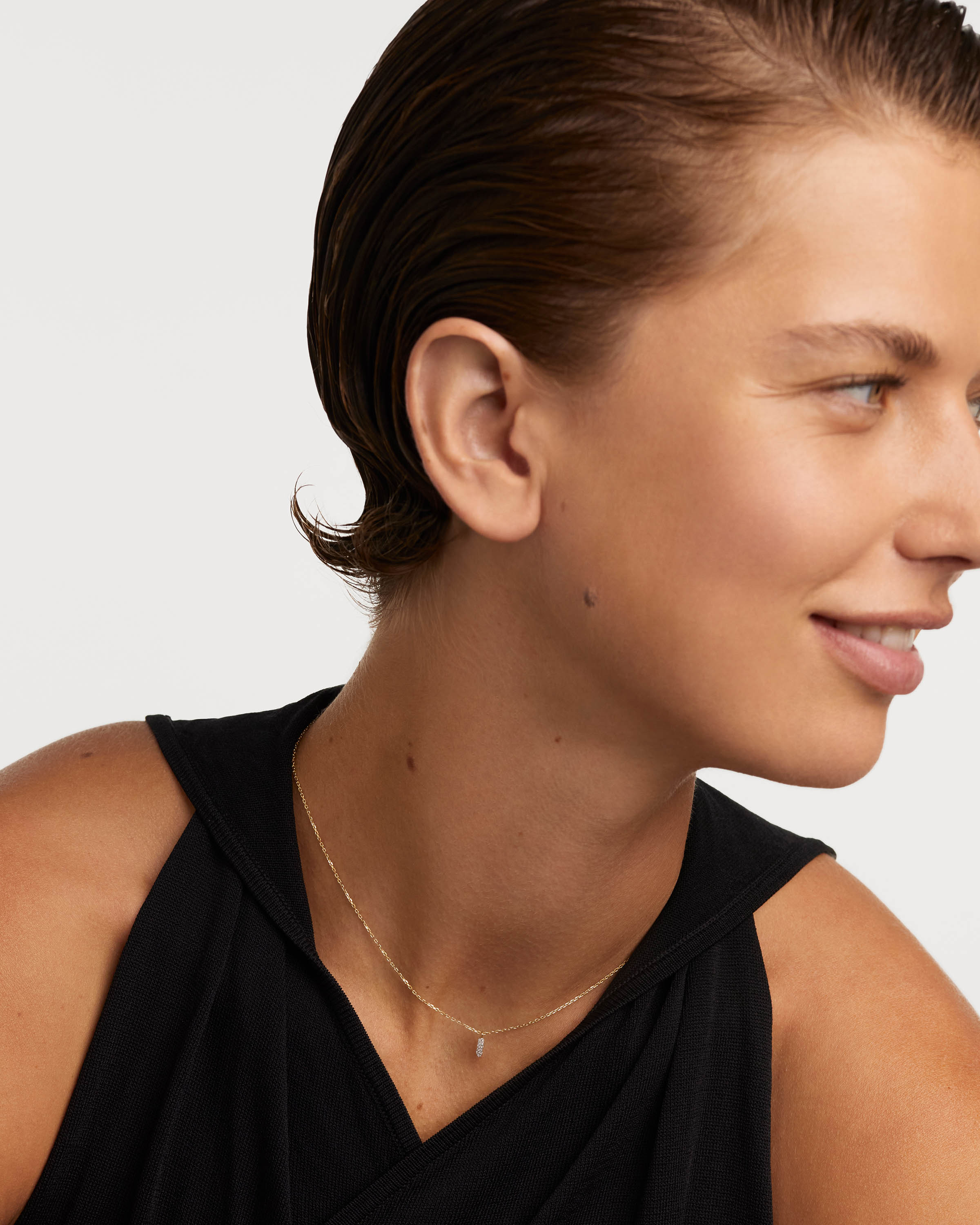 Diamonds and gold Pop necklace