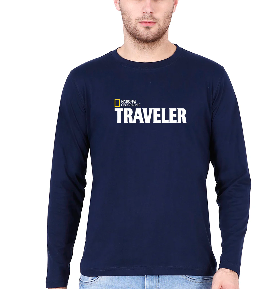 National Geographic Traveler Full Sleeves T-Shirt for Men