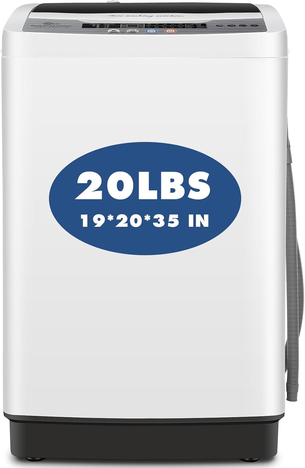 Nictemaw Portable Washing Machine 20Lbs Capacity 2.8 Cu.ft Portable Washer and Dryer Combo with 10 Programs and 8 Water Level Selections Compact Washer Machine for Apartments, Home, Dorms, Rv