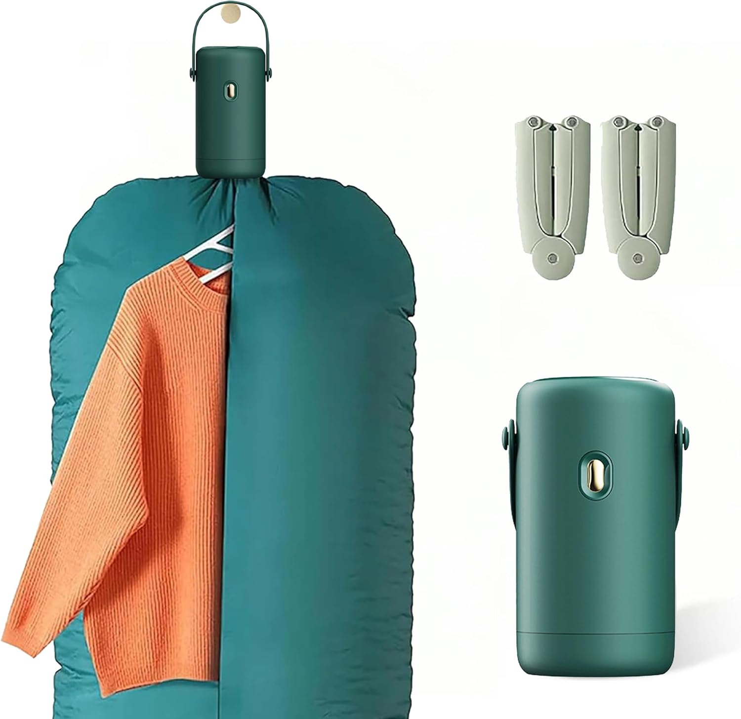 Portable Clothes Dryer, Mini Hanging Electric Laundry Dryer with Foldable Mini Drying Machine for Light Clothes, for Travel, Apartment, RV, Dorm,Convenient Fast Hanging Compact Clothes Dryer