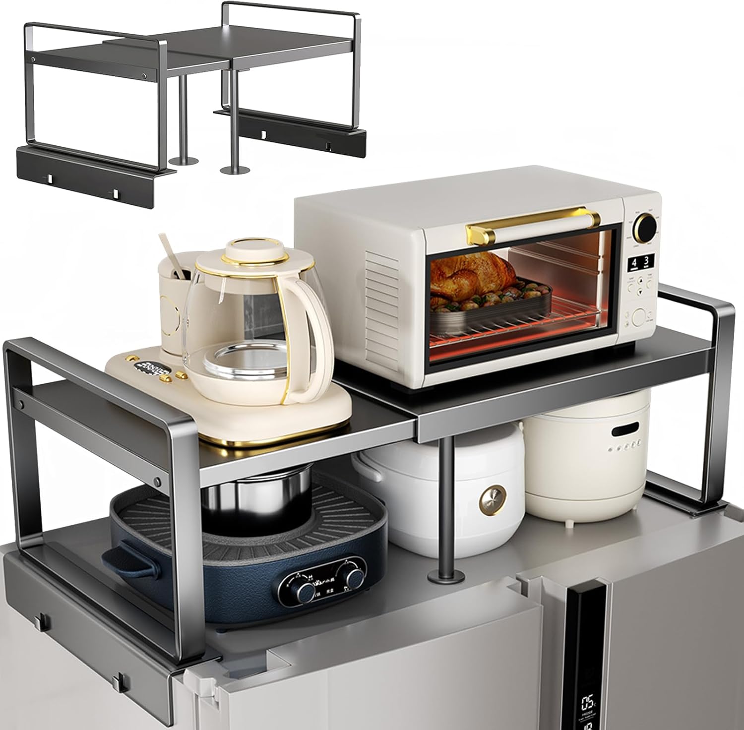 Adjustable Fridge Top Storage Rack,20.8