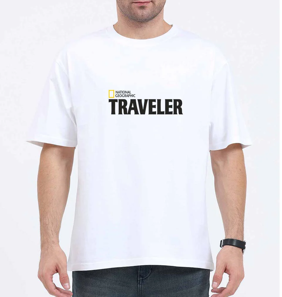 National Geographic Traveler Oversized T-Shirt for Men
