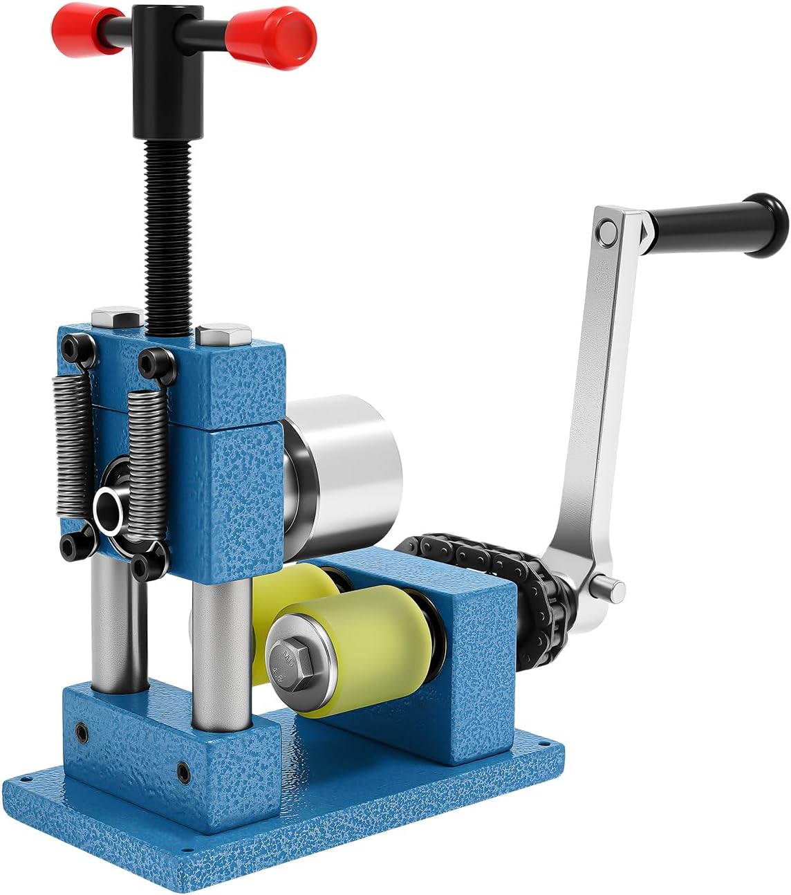 Hand-crank Ring Bending Machine, Adjustable Jewelry Rolling Mill, 2 In1 Multi-function Manual Combination Bracelet Press Bender, DIY Tool for Metal Jewelry Gold Silver Spoon Necklace Earring