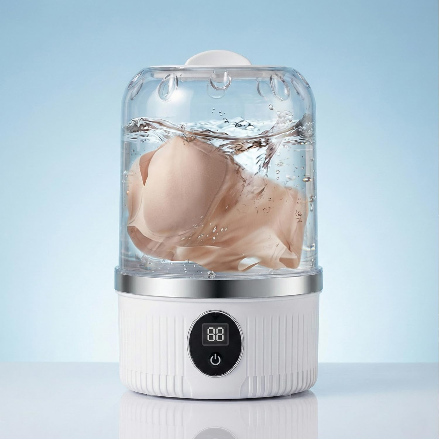 Underwear Washing Machine, BPA-free Portable Mini Washer for Socks, Baby Clothes, Cordless Small Laundry Cup for Travel, Dorm, Apartment, RV, Camp, Kids