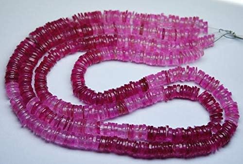 14 Inch Strand,Super Finest,RUBELITE Color Corundum Smooth Buttons Beads,5-6mm Code-HIGH-62530
