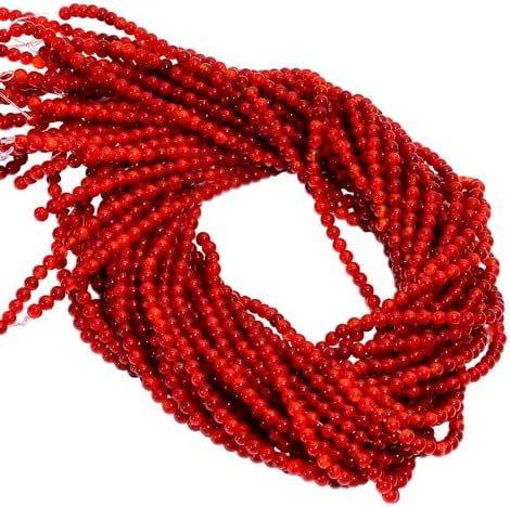 Natural Red Onyx Gemstone Round Shape Smooth Beads 4X4.5 mm 10 Strand 15