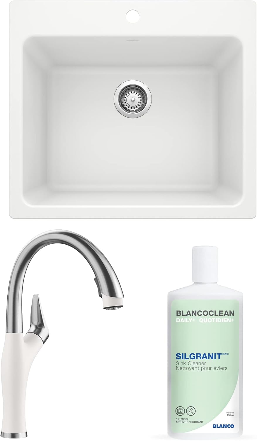 BLANCO BU-401927 LIVEN SILGRANIT Dual Mount Laundry Sink, 25