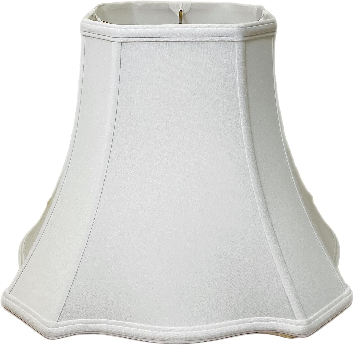 Clover Square Bell top Diameter 9 x 9 Inches x Bottom Diameter 17 x 17 Inches x 13.5 Inches Slant Height Bone