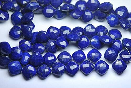 20 Pieces,Natural Lapis Lazuli Faceted Cushion Shaped Briolettes,10-11mm Long Size, Code-HIGH-54952