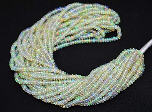 LOVEKUSH LKBEADS Natural AAA+++ Welo Ethiopian Opal 11 Strands Smooth Beads 3 to 3.50 mm Code-HIGH-45671