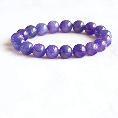 1 strands natural purple blue tanzanite stretch finish bracelet round big beads ?????? 10mm 05070
