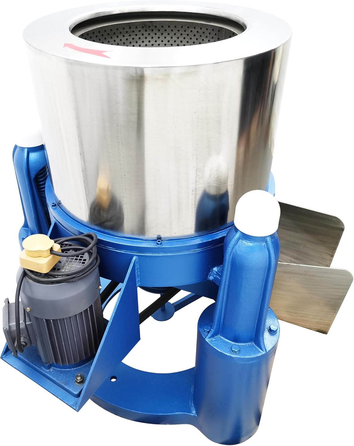 INTSUPERMAI Centrifugal Dewatering Drying Machine 110LB Capacity Industrial Laundry Centrifugal Dryer Commercial Spin Dryer Wool Processing Washing Dry Machine 4HP Three Phase Electricity