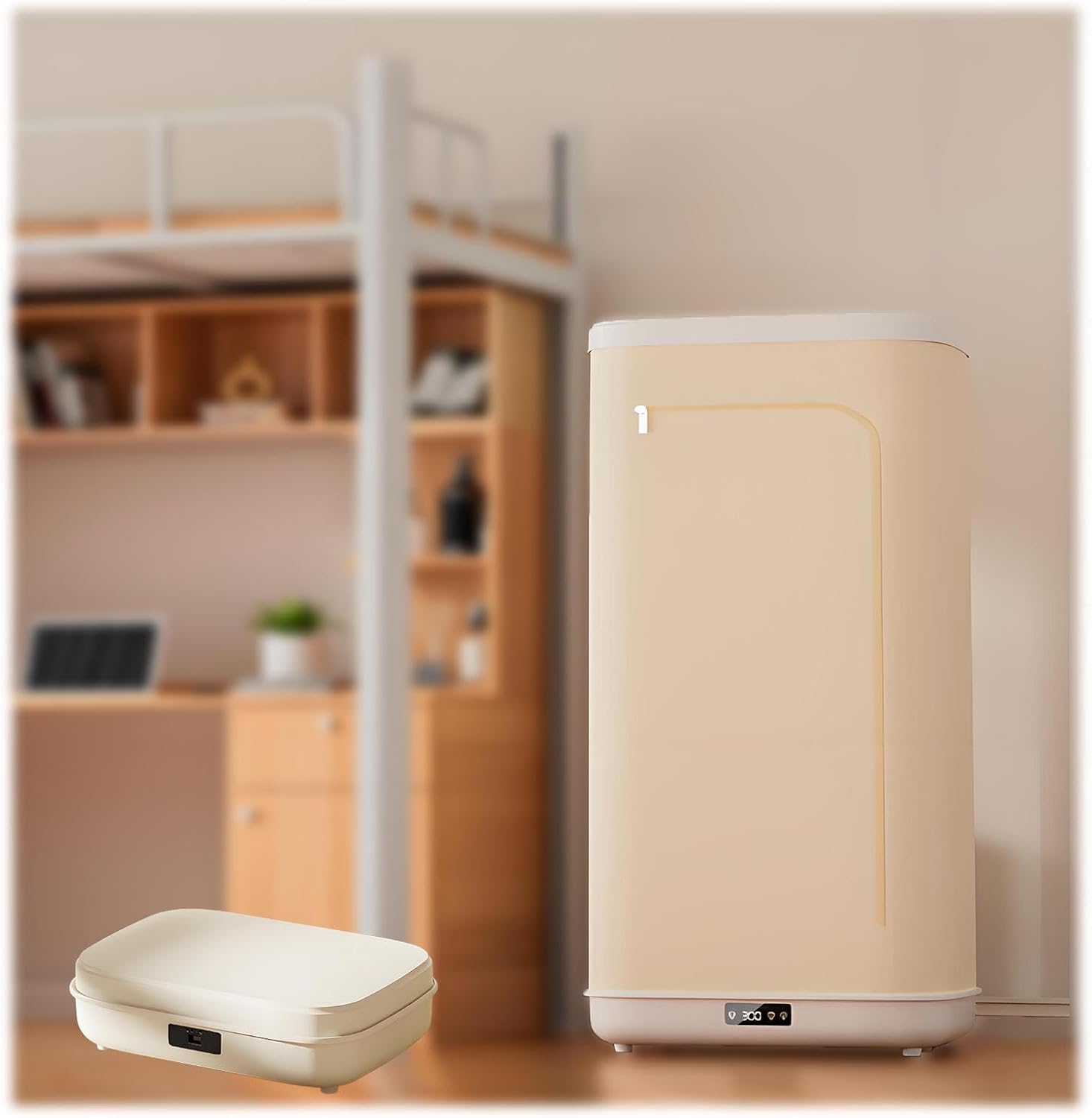 Folding Steam Closet, Folding Automatic Ironing Machine with Remote, Heated Clothes Drying Rack 900w for Rvs, Apartments, Travel, Dormitories